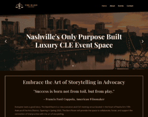 Screenshot of Event Space Web Development Design